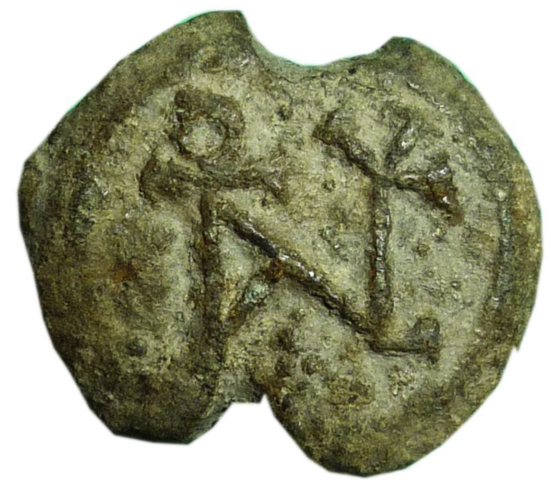 Sceau byzantin en plomb portant un monogramme